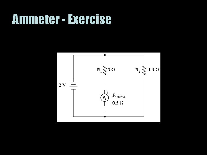 Ammeter - Exercise 