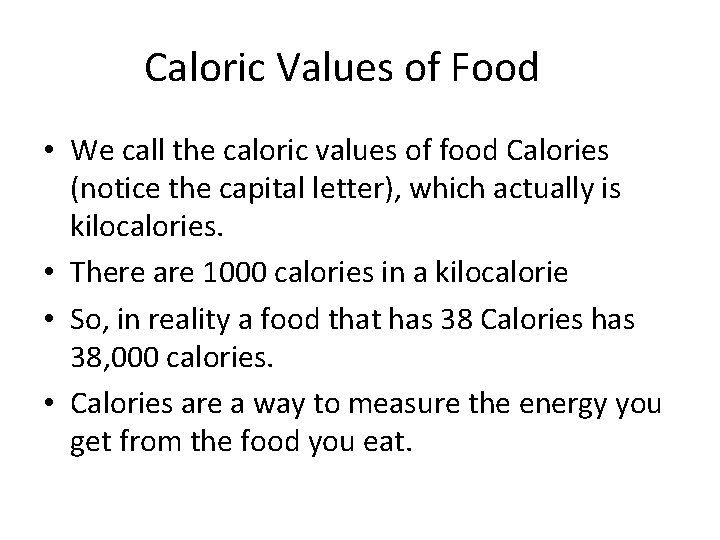Energy in Food Lab Glucose has energy stored
