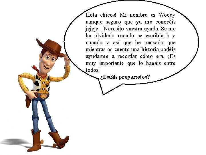 Hola chicos! Mi nombre es Woody aunque seguro que ya me conocéis jejeje…Necesito vuestra