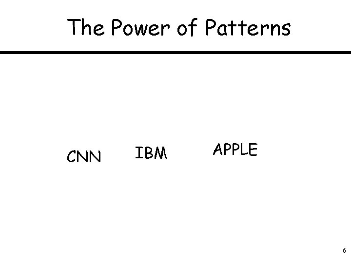 The Power of Patterns CNN IBM APPLE 6 