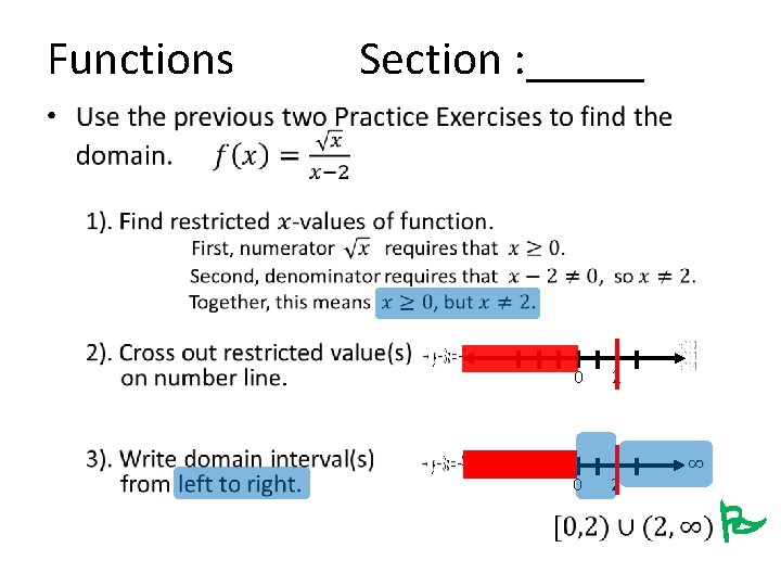 Functions Section : _____ • 0 0 2 2 P 