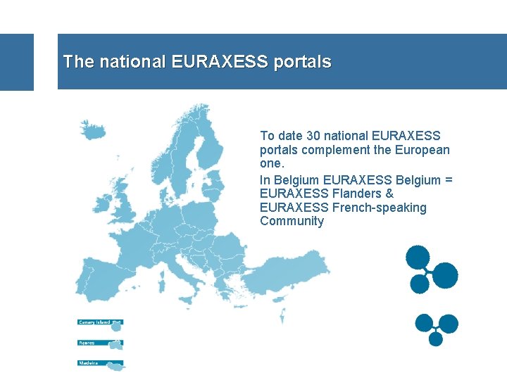The national EURAXESS portals To date 30 national EURAXESS portals complement the European portals