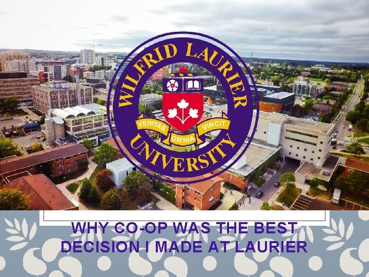 WHY CO-OP WAS THE BEST DECISION I MADE AT LAURIER WHY CO-OP WAS THE BEST DECISION I MADE AT LAURIER
