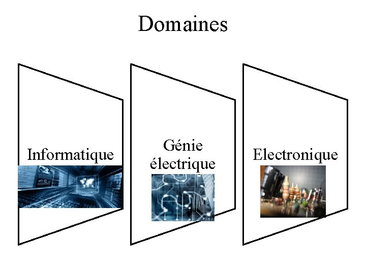Domaines Informatique Génie électrique Electronique 