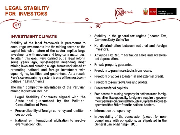 LEGAL STABILITY FOR INVESTORS LEGAL STABILITY FOR INVESTORS