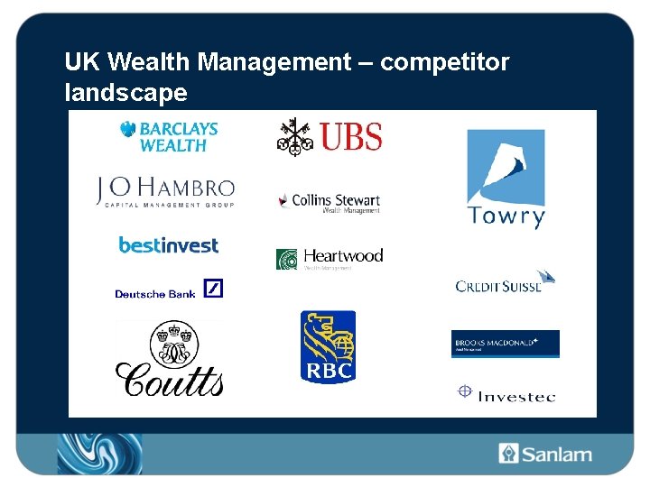 UK Wealth Management – competitor landscape 