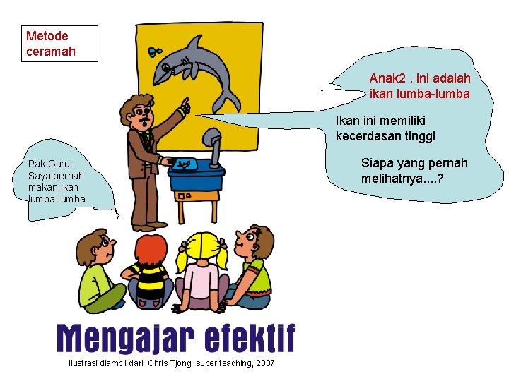 Metode ceramah Anak 2 , ini adalah ikan lumba-lumba Ikan ini memiliki kecerdasan tinggi