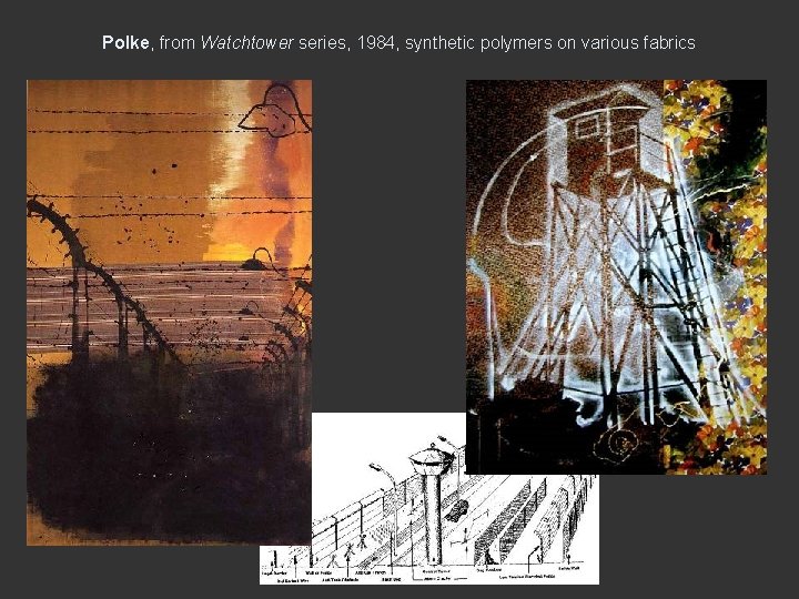 Polke, from Watchtower series, 1984, synthetic polymers on various fabrics 