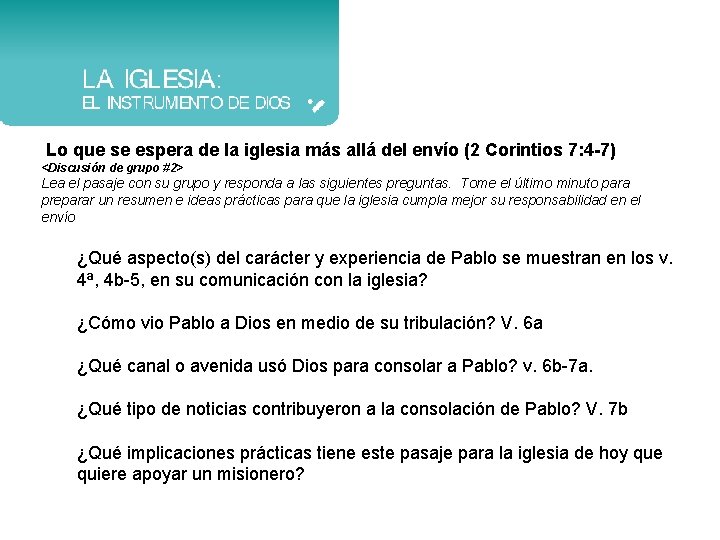 Lo que se espera de la iglesia más allá del envío (2 Corintios 7: