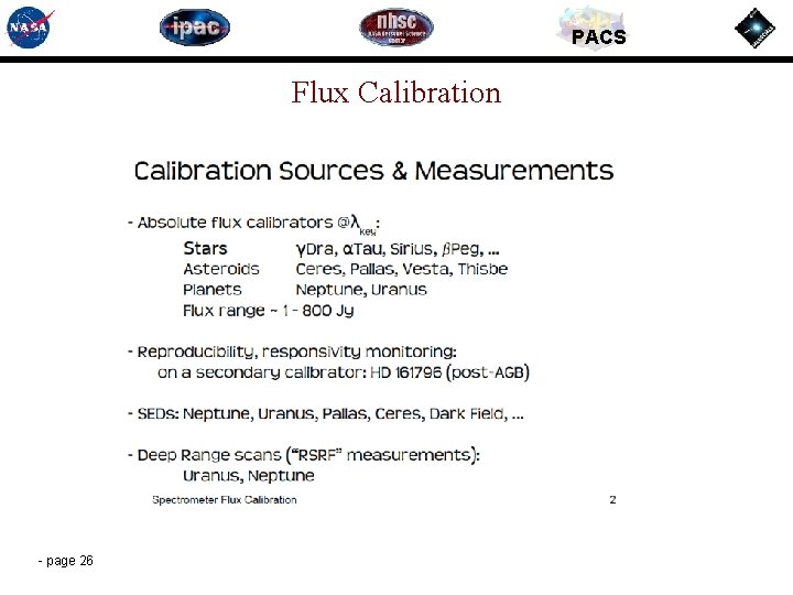 PACS Flux Calibration - page 26 