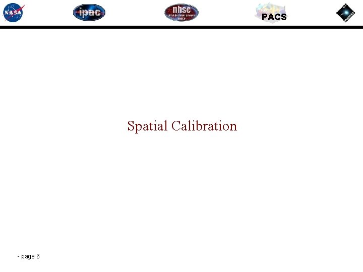 PACS Spatial Calibration - page 6 