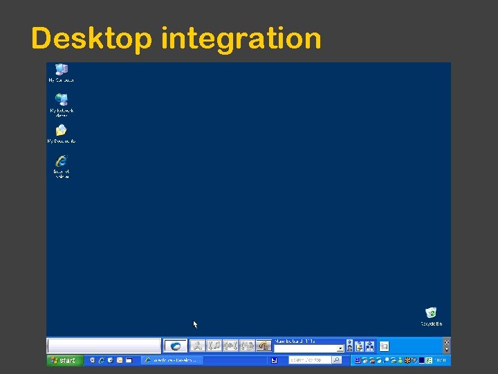 Desktop integration 
