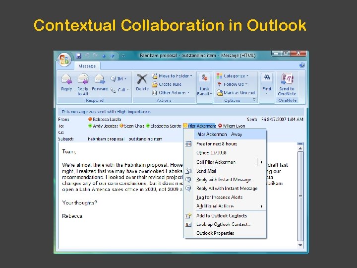 Contextual Collaboration in Outlook 