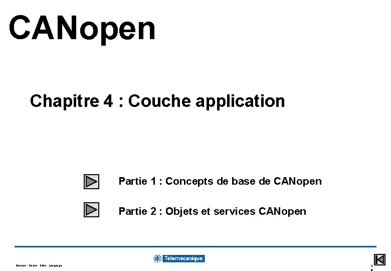CANopen Chapitre 4 : Couche application Partie 1 : Concepts de base de CANopen