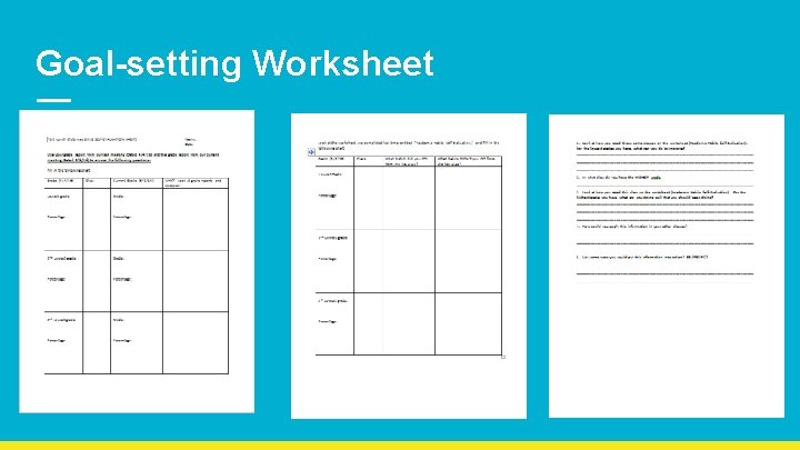 Goal-setting Worksheet 