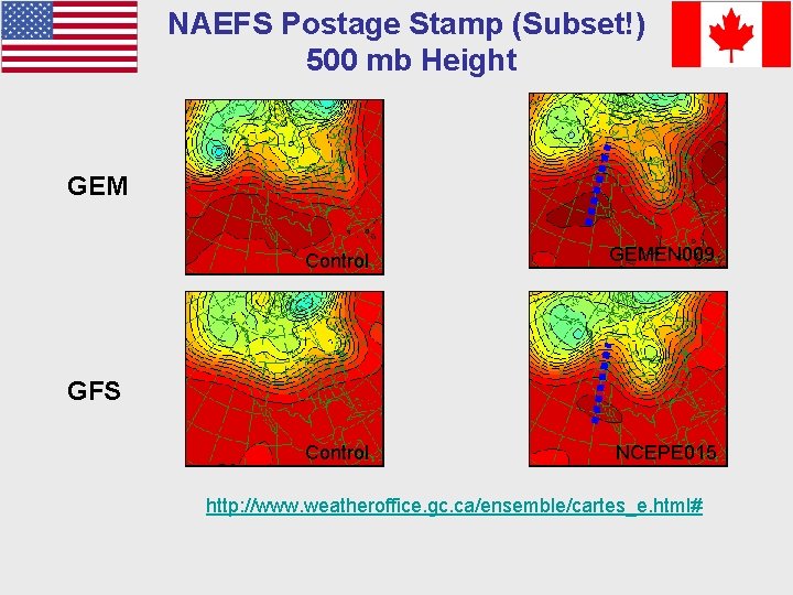 NAEFS Postage Stamp (Subset!) 500 mb Height GEM Control GEMEN 009 Control NCEPE 015