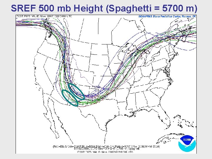 SREF 500 mb Height (Spaghetti = 5700 m) 