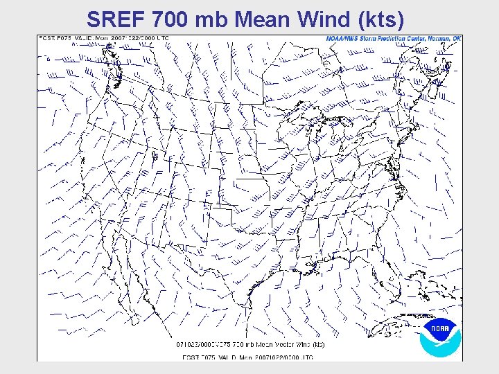 SREF 700 mb Mean Wind (kts) 