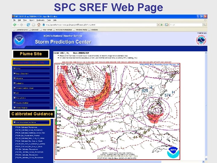 SPC SREF Web Page Plume Site Calibrated Guidance 