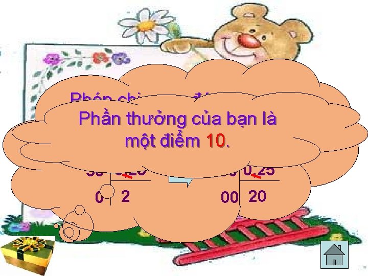 Phép chia sau đúng hay Phần thư ởng sai? Sai ở của đâu? bạn
