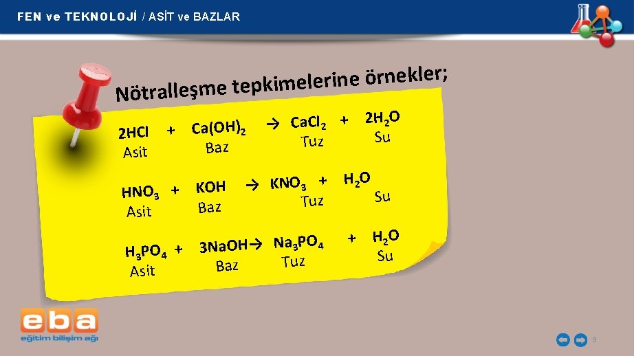 FEN ve TEKNOLOJİ / ASİT ve BAZLAR ; r e l k e n