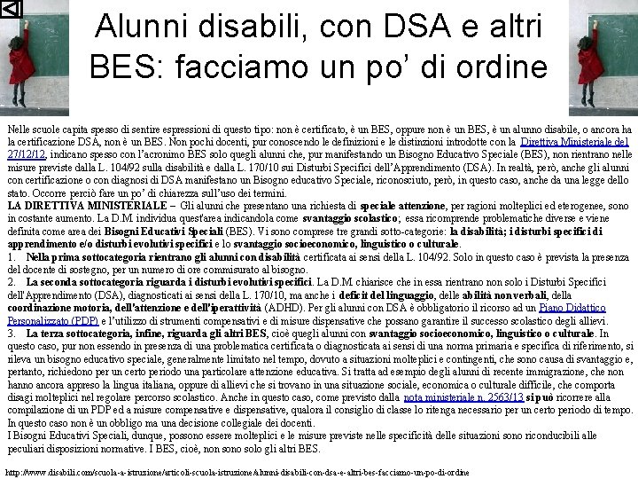 Alunni disabili, con DSA e altri BES: facciamo un po’ di ordine Nelle scuole
