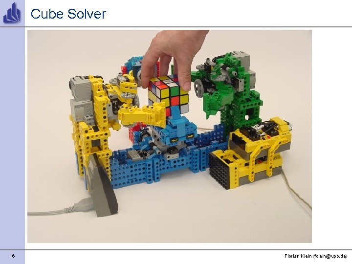 Cube Solver 16 Florian Klein (fklein@upb. de) 