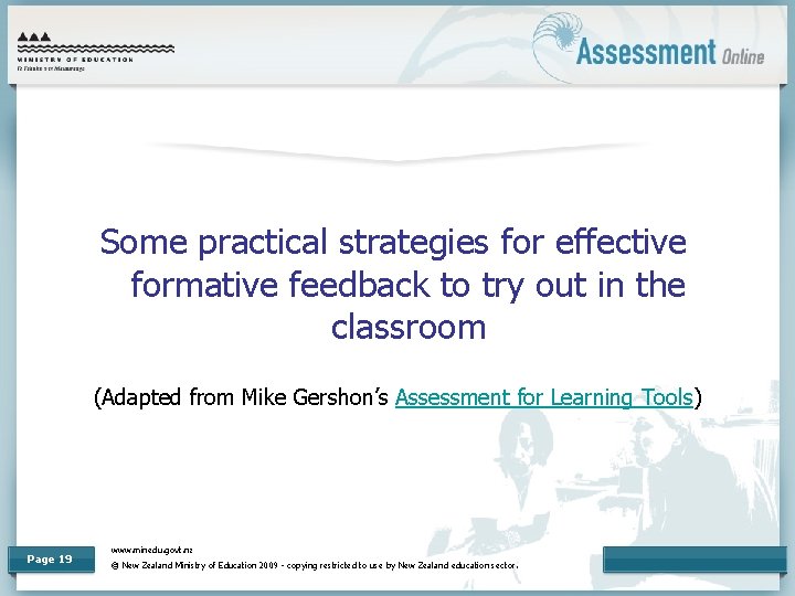 Some practical strategies for effective formative feedback to try out in the classroom (Adapted