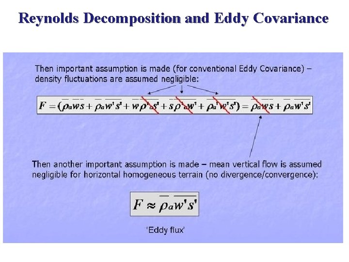 Reynolds Decomposition and Eddy Covariance 