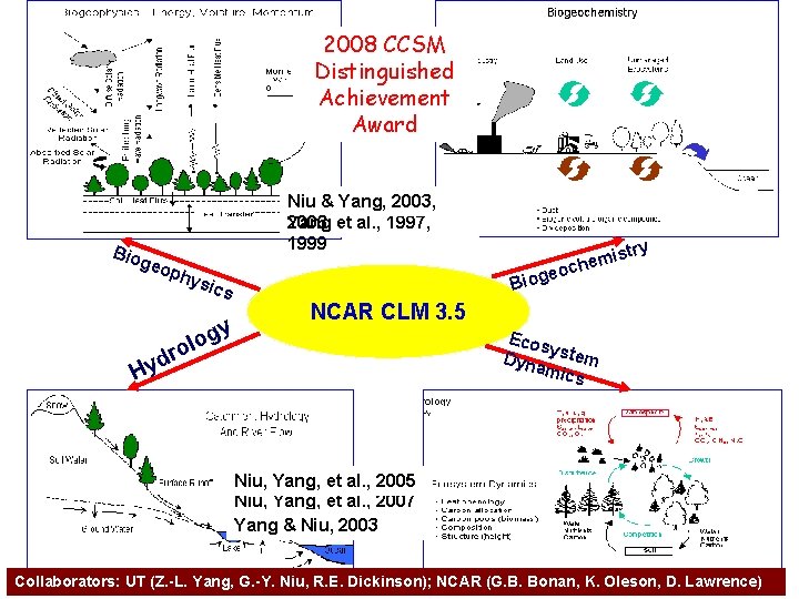 2008 CCSM Distinguished Achievement Award Bio geo Niu & Yang, 2003, Yang et al.