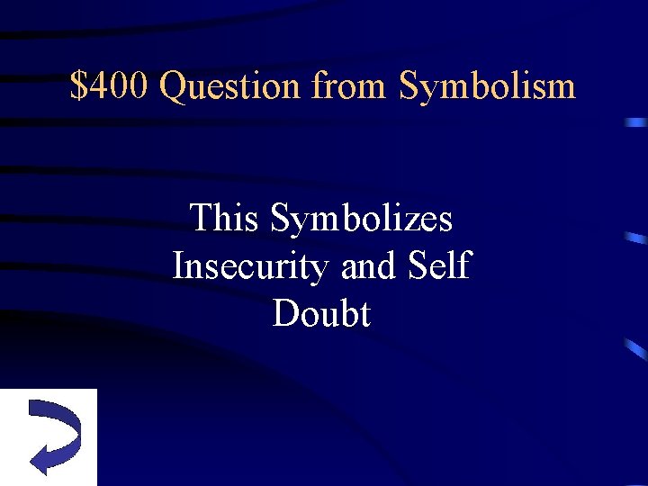 $400 Question from Symbolism This Symbolizes Insecurity and Self Doubt 