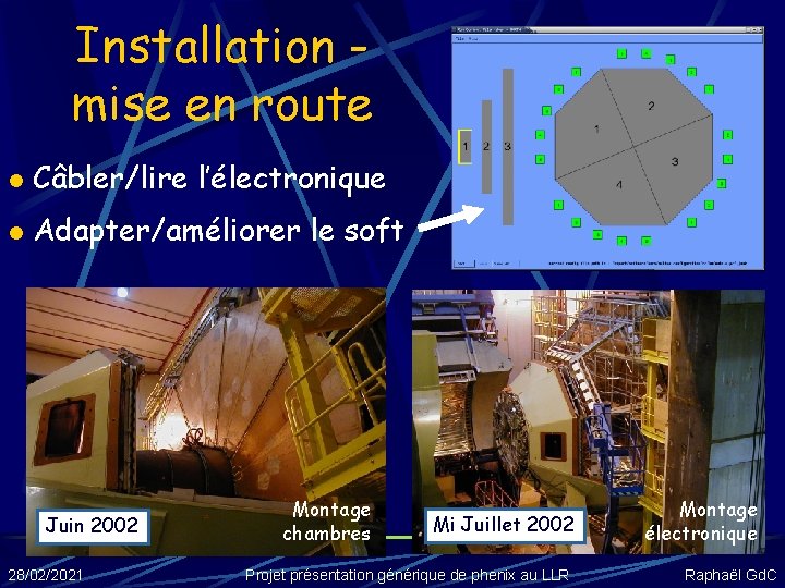 Installation mise en route l Câbler/lire l’électronique l Adapter/améliorer le soft Juin 2002 28/02/2021