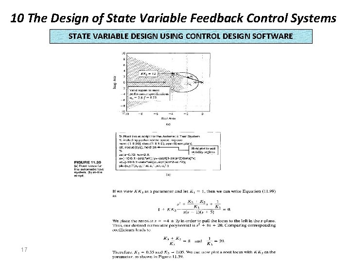 10 The Design of State Variable Feedback Control Systems STATE VARIABLE DESIGN USING CONTROL