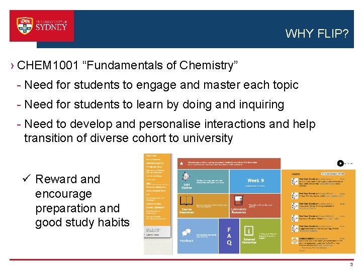 WHY FLIP? › CHEM 1001 “Fundamentals of Chemistry” - Need for students to engage