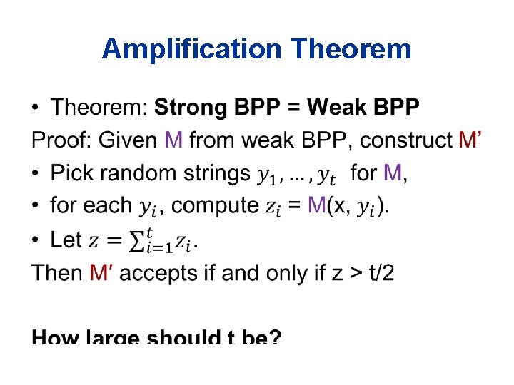 Amplification Theorem • 