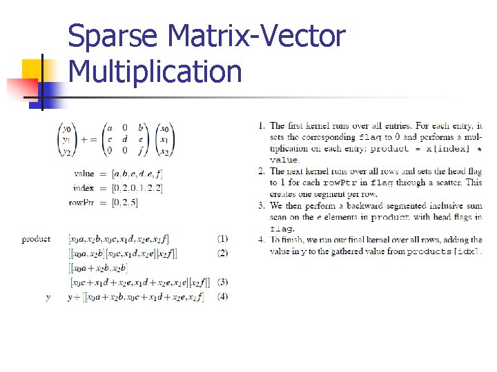 Sparse Matrix-Vector Multiplication 