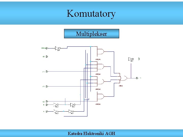 Komutatory Multiplekser Katedra Elektroniki AGH 