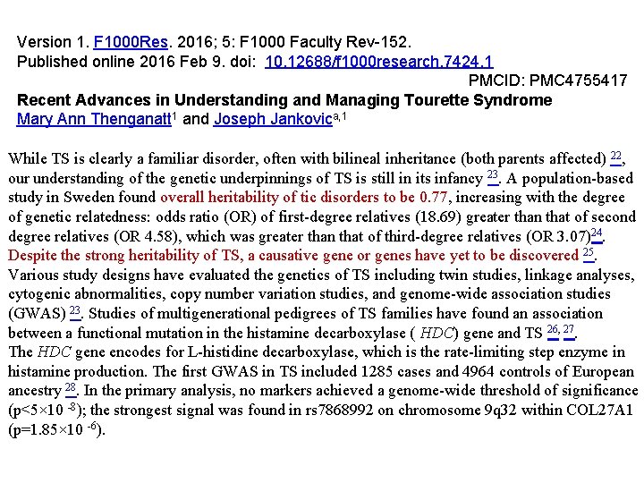 Version 1. F 1000 Res. 2016; 5: F 1000 Faculty Rev-152. Published online 2016