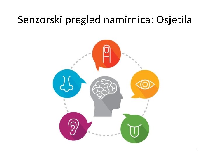 Senzorski pregled namirnica: Osjetila 4 Senzorski pregled namirnica: Osjetila 4