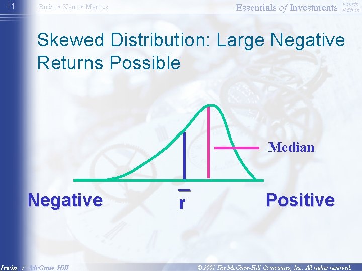 11 Essentials of Investments Bodie • Kane • Marcus Fourth Edition Skewed Distribution: Large