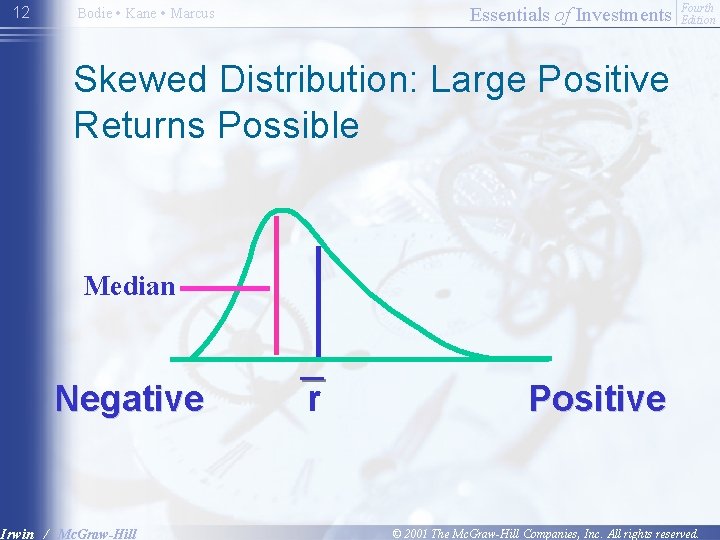 12 Essentials of Investments Bodie • Kane • Marcus Fourth Edition Skewed Distribution: Large