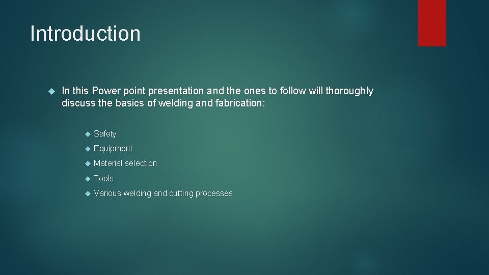 Introduction In this Power point presentation and the ones to follow will thoroughly discuss
