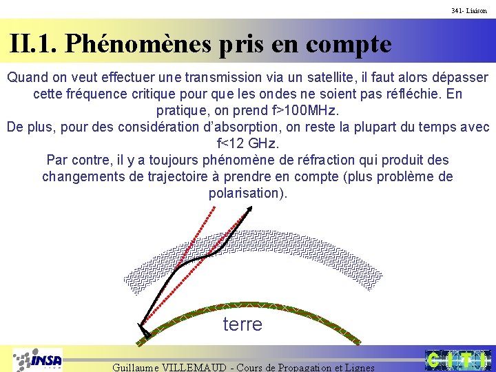 341 - Liaison II. 1. Phénomènes pris en compte Quand on veut effectuer une