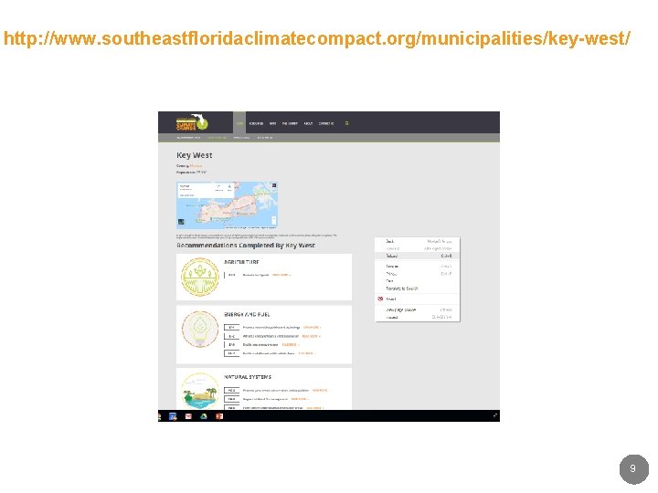 http: //www. southeastfloridaclimatecompact. org/municipalities/key-west/ 9 