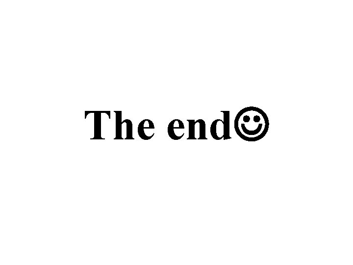 The end 