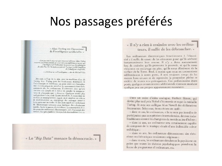 Nos passages préférés 