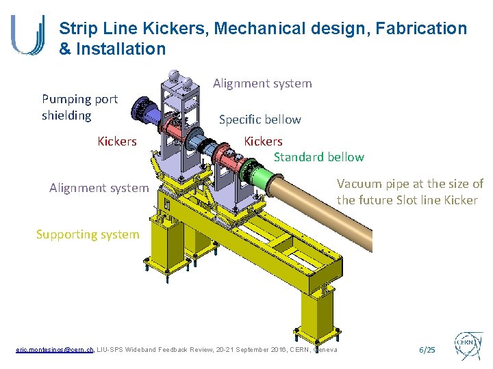 Strip Line Kickers, Mechanical design, Fabrication & Installation Pumping port shielding Kickers Alignment system