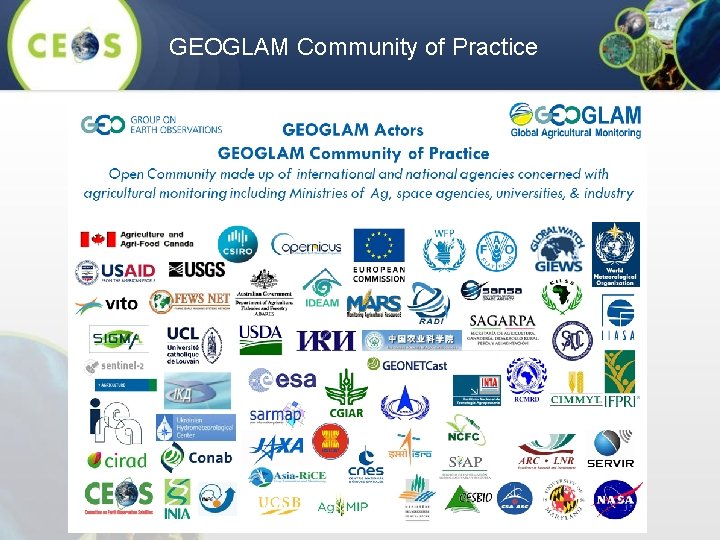 GEOGLAM Community of Practice 