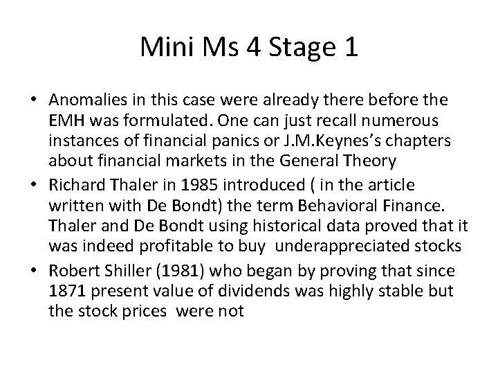 Mini Ms 4 Stage 1 • Anomalies in this case were already there before