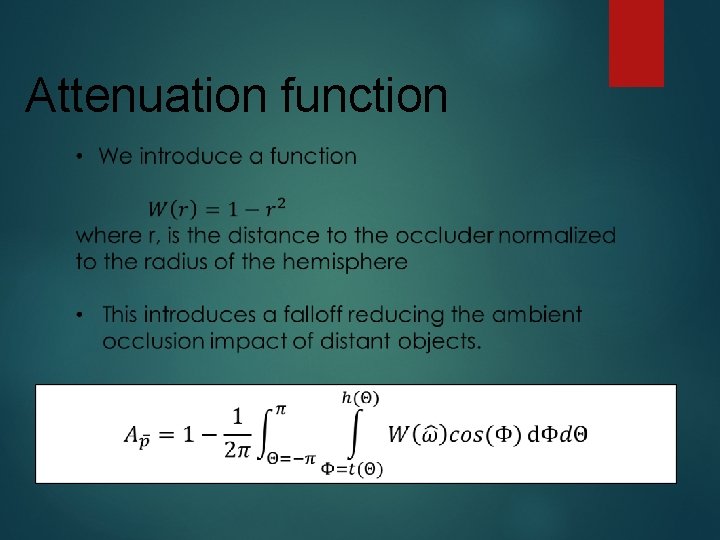 Attenuation function 